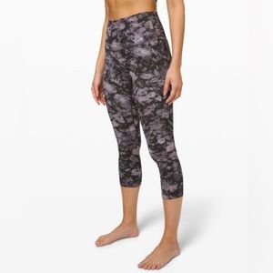 Lululemon Align Crop *21" Floral Illusion Ice Grey Multi